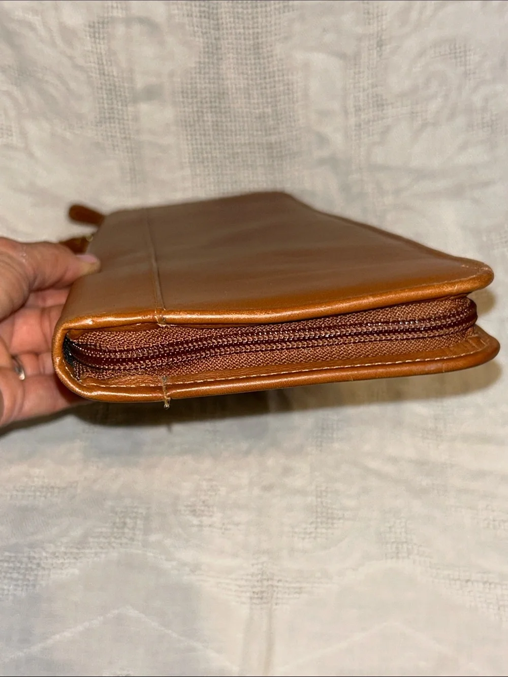 Vintage Coach British Tan Leather Tie Case #5013